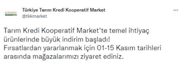 Tarım Kredi marketlerinde yeni indirim kampanyası! İşte fiyatı düşen ürünler Tarım Kredi marketlerinde yeni indirim kampanyası! İşte fiyatı düşen ürünler