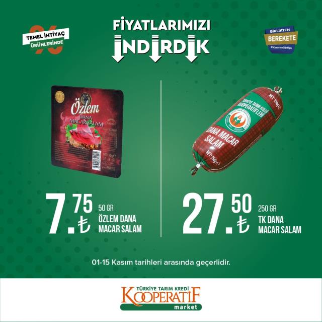 Tarım Kredi marketlerinde yeni indirim kampanyası! İşte fiyatı düşen ürünler Tarım Kredi marketlerinde yeni indirim kampanyası! İşte fiyatı düşen ürünler