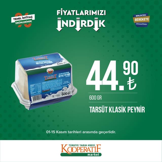 Tarım Kredi marketlerinde yeni indirim kampanyası! İşte fiyatı düşen ürünler Tarım Kredi marketlerinde yeni indirim kampanyası! İşte fiyatı düşen ürünler