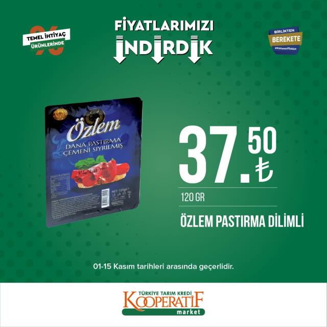 Tarım Kredi marketlerinde yeni indirim kampanyası! İşte fiyatı düşen ürünler Tarım Kredi marketlerinde yeni indirim kampanyası! İşte fiyatı düşen ürünler