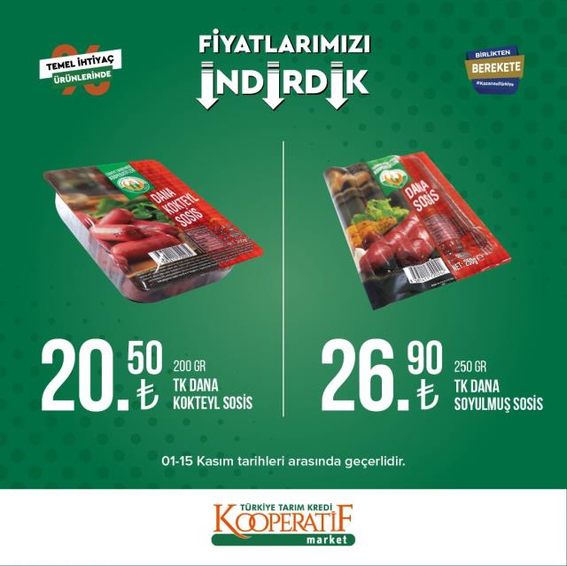 Tarım Kredi marketlerinde yeni indirim kampanyası! İşte fiyatı düşen ürünler Tarım Kredi marketlerinde yeni indirim kampanyası! İşte fiyatı düşen ürünler