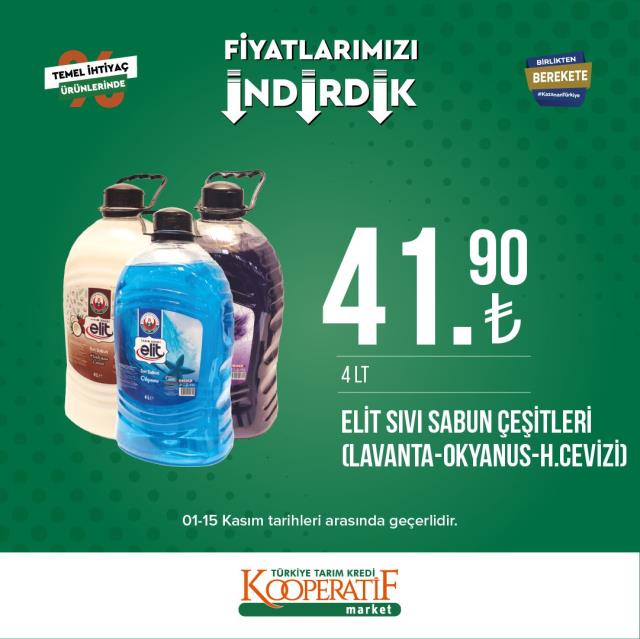 Tarım Kredi marketlerinde yeni indirim kampanyası! İşte fiyatı düşen ürünler Tarım Kredi marketlerinde yeni indirim kampanyası! İşte fiyatı düşen ürünler