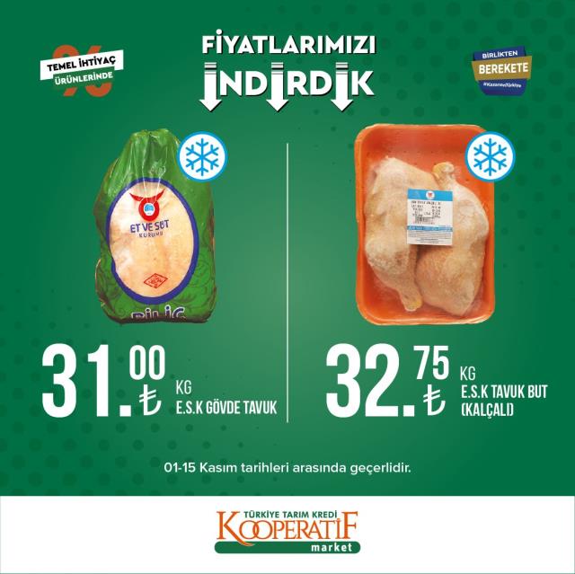 Tarım Kredi marketlerinde yeni indirim kampanyası! İşte fiyatı düşen ürünler Tarım Kredi marketlerinde yeni indirim kampanyası! İşte fiyatı düşen ürünler