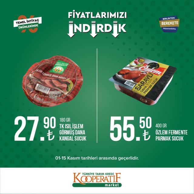 Tarım Kredi marketlerinde yeni indirim kampanyası! İşte fiyatı düşen ürünler Tarım Kredi marketlerinde yeni indirim kampanyası! İşte fiyatı düşen ürünler
