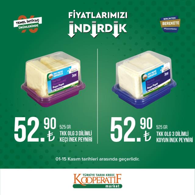Tarım Kredi marketlerinde yeni indirim kampanyası! İşte fiyatı düşen ürünler Tarım Kredi marketlerinde yeni indirim kampanyası! İşte fiyatı düşen ürünler
