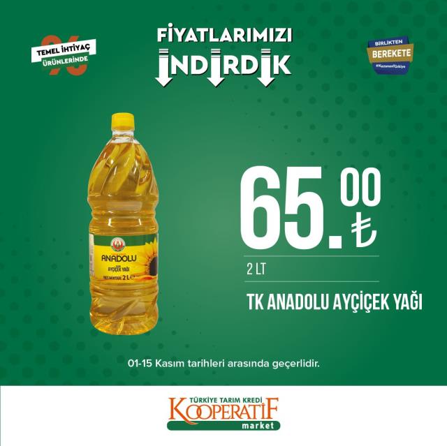 Tarım Kredi marketlerinde yeni indirim kampanyası! İşte fiyatı düşen ürünler Tarım Kredi marketlerinde yeni indirim kampanyası! İşte fiyatı düşen ürünler