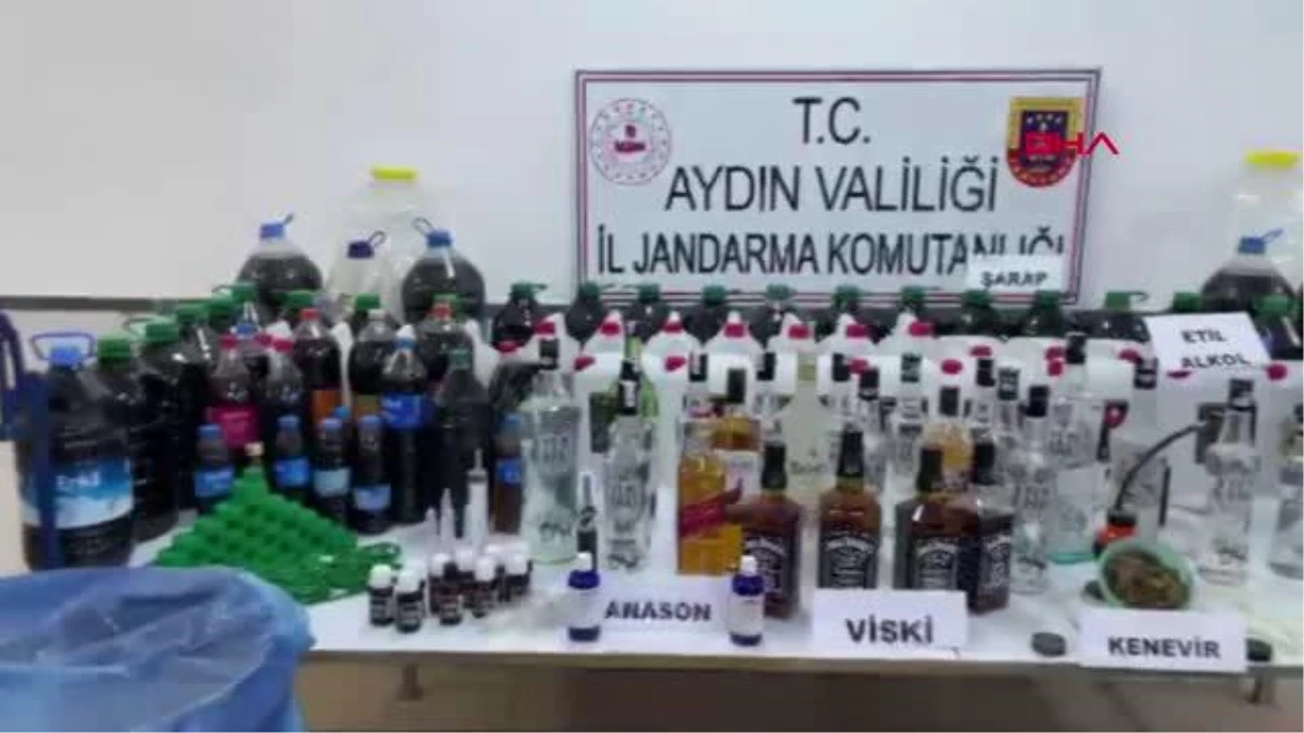 Aydın\'da 2,3 ton sahte içki ele geçirildi; 5 gözaltı