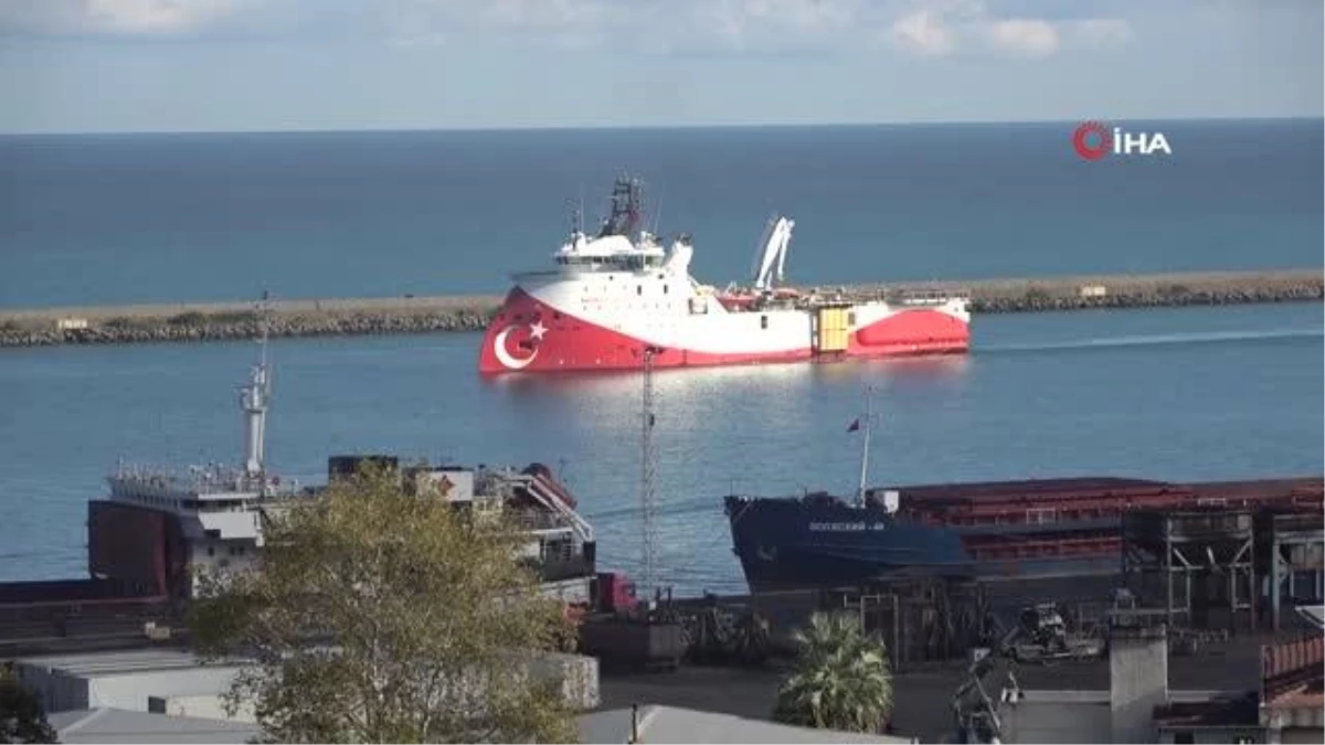 Barbaros Hayrettin Paşa\' Sismik Araştırma Gemisi Trabzon Limanı\'na demir attı