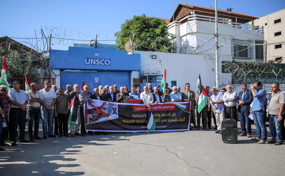 Filistinliler, Gazze\'de Balfour Deklarasyonu\'nu protesto etti