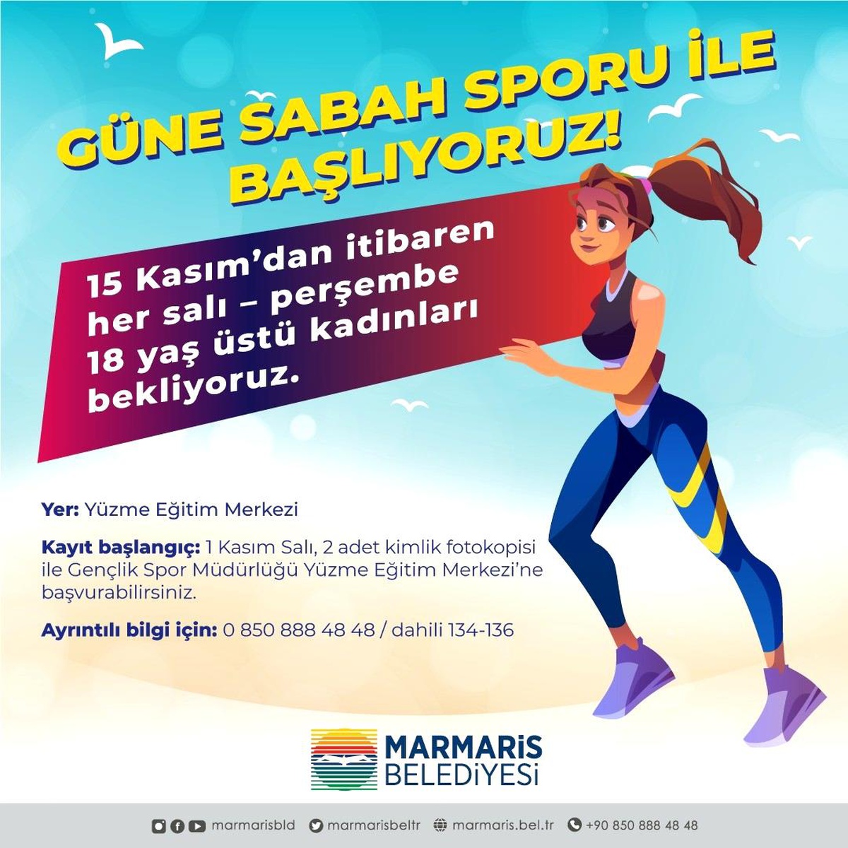 Marmaris\'te sabah sporları başlıyor