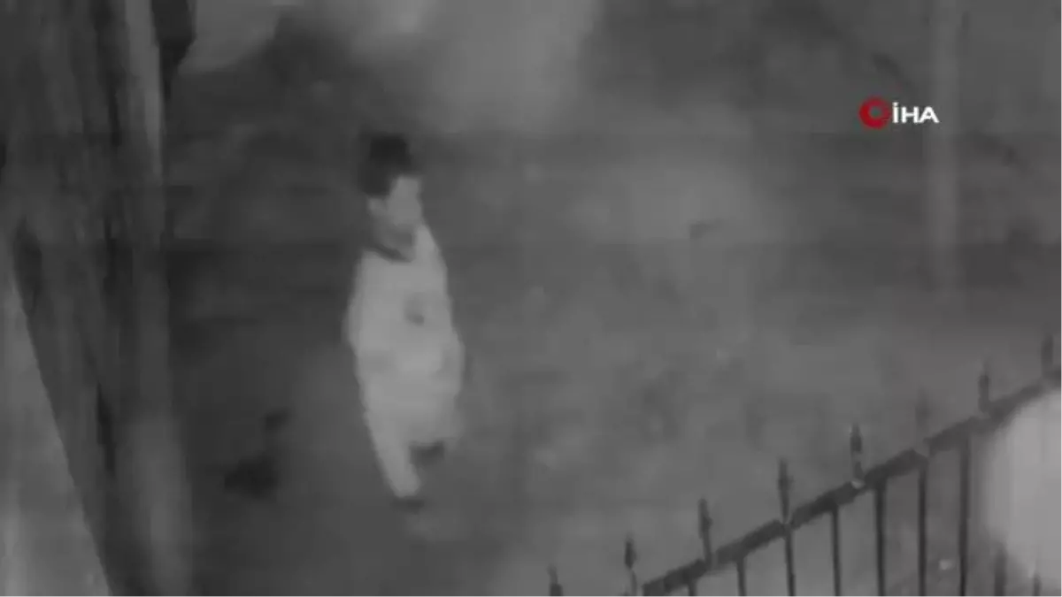 Merdiveni hırsızı kamerada