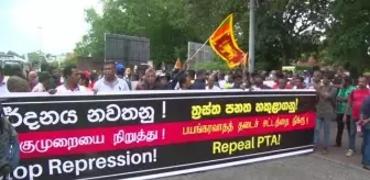 Sri Lanka'da hükümet karşıtı protesto düzenlendi