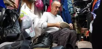 30 yıldır 3 metrekarelik dükkanda ayakkabı tamiri yapıyor, taleplere yetişemiyor