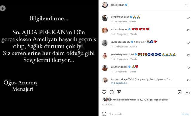 5 saatlik ameliyat geçiren Ajda Pekkan'ın menajerinden beklenen haber geldi: Durumu iyi