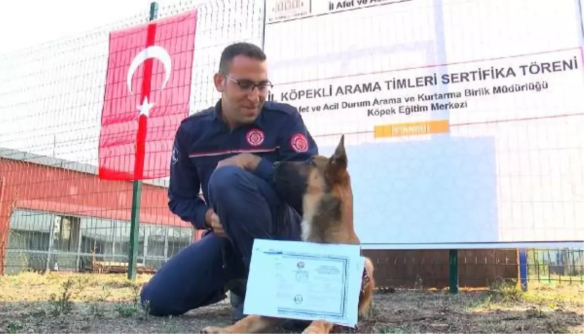 AFAD\'DAN KÖPEKLİ ARAMA TİMİ SERTİFİKA TÖRENİ