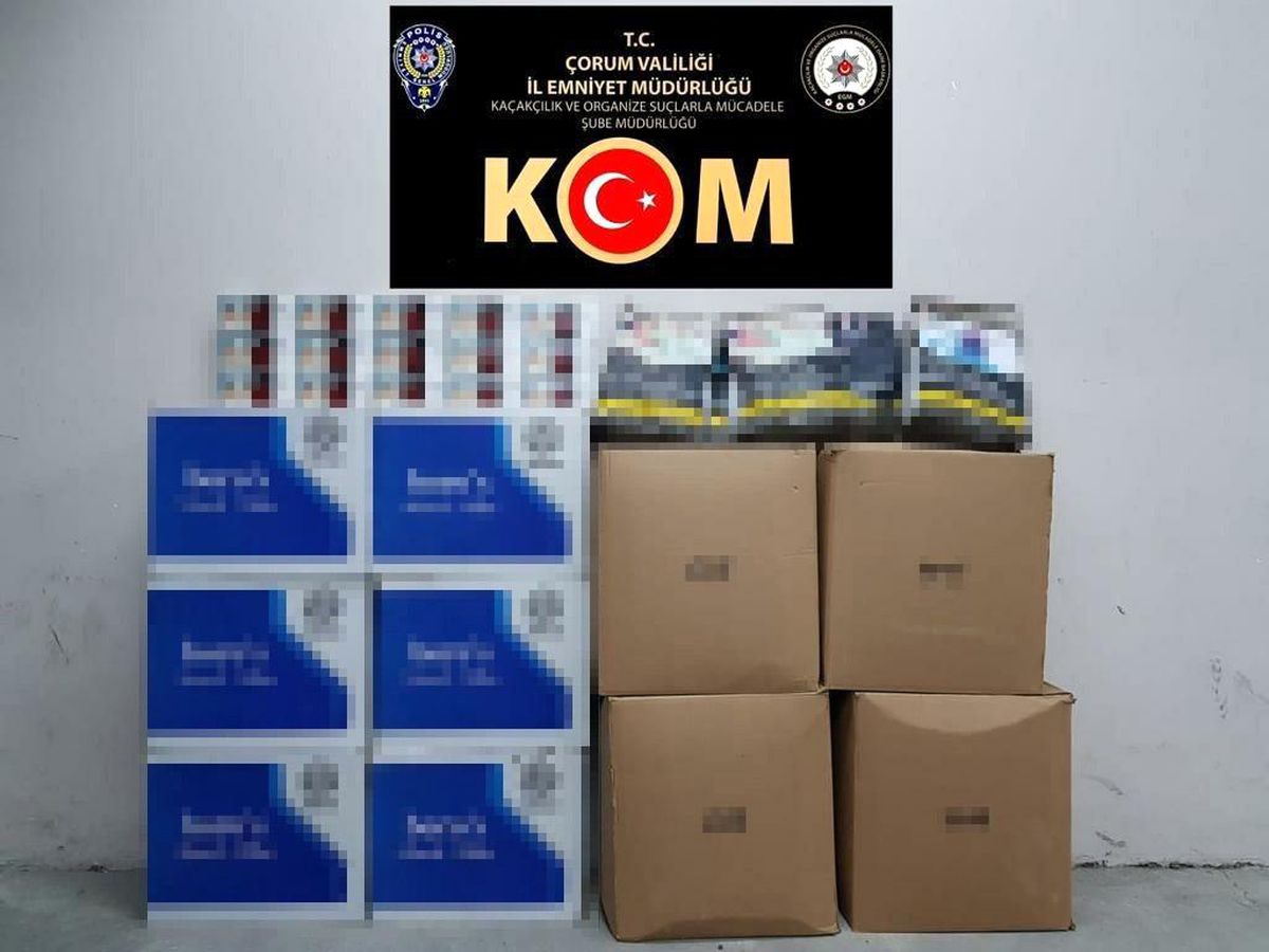 Çorum\'da kaçak sigara operasyonu
