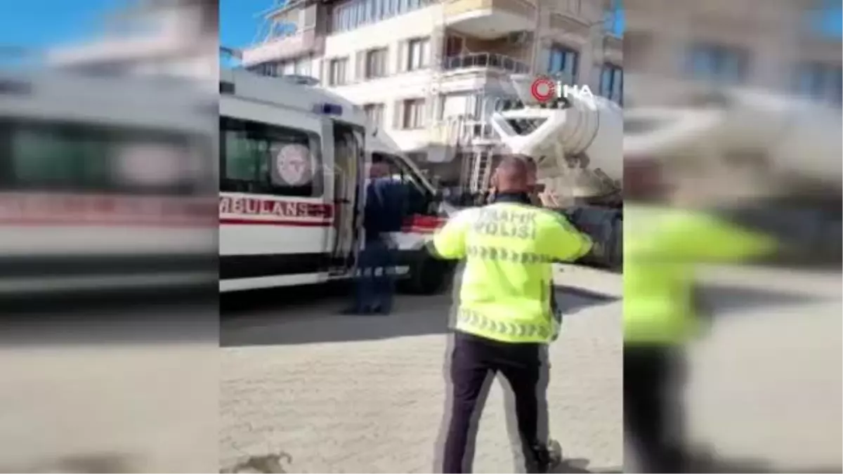 Edremit'te mikser yaşlı adamı altına aldı