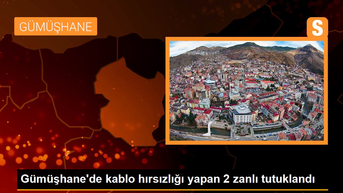 Gümüşhane\'de kablo hırsızlığı yapan 2 zanlı tutuklandı