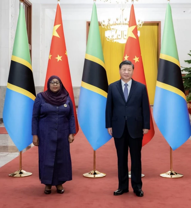 Çin Cumhurbaşkanı Xi, Tanzanya Cumhurbaşkanı ile Görüştü