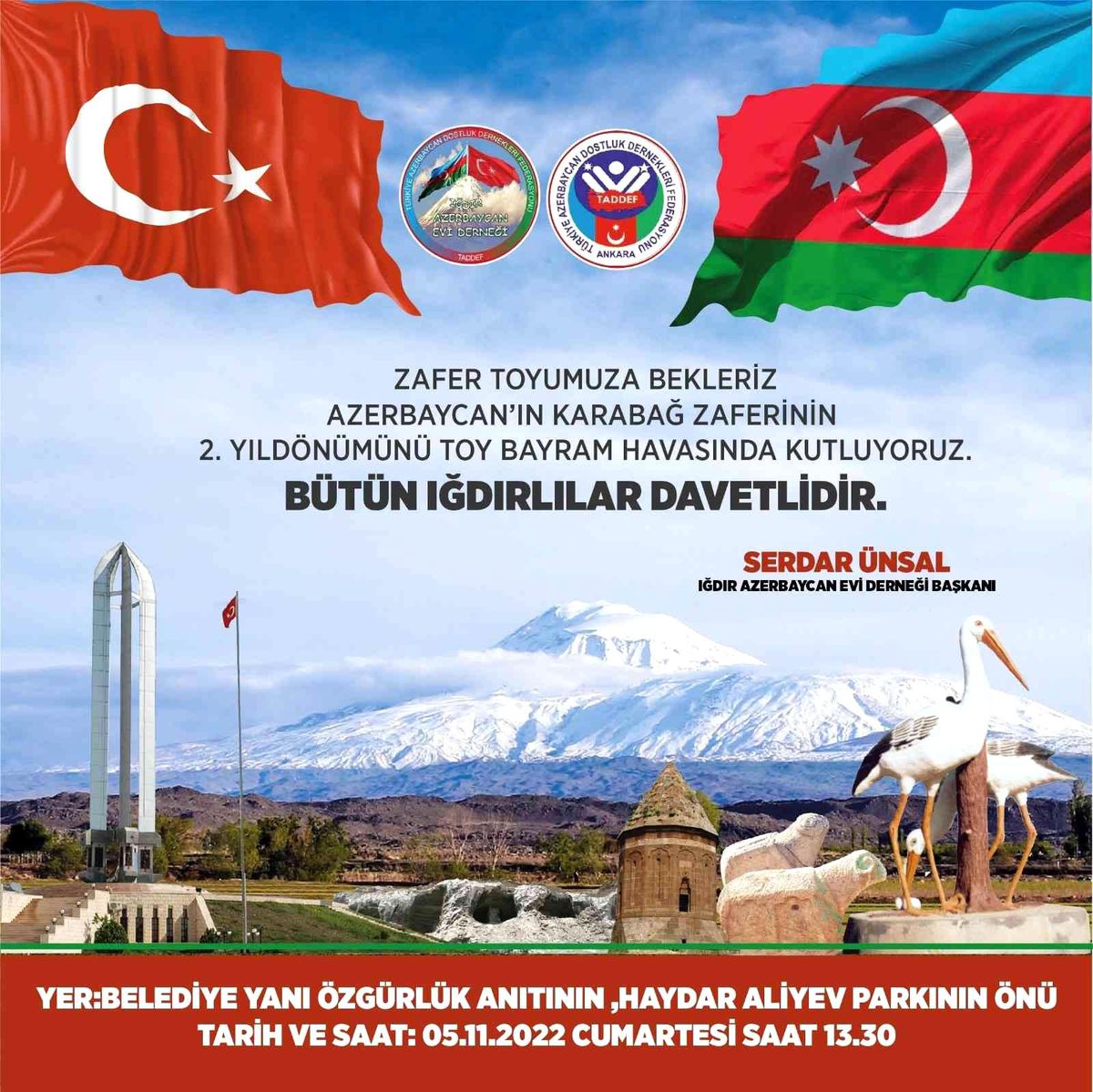 Iğdır\'da Karabağ zaferinin 2. yıldönümü kutlanacak