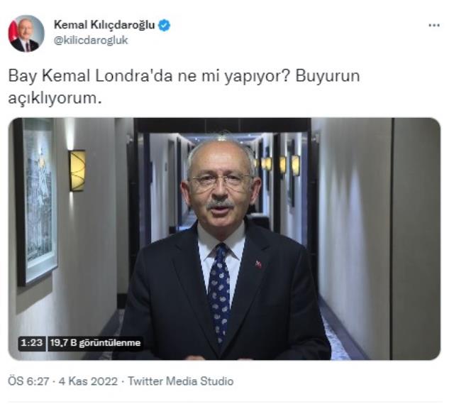 İngiltere'ye giden Kılıçdaroğlu'ndan yeni video: Bay Kemal Londra'da ne mi yapıyor? Buyurun açıklıyorum