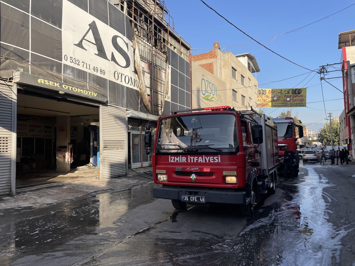 Atölyede çıkan yangın söndürüldü