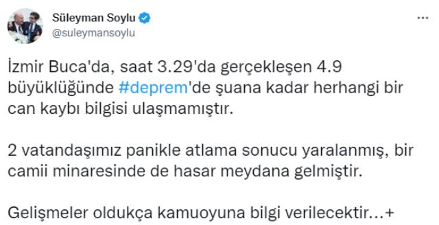 Son dakika: İzmir'de 4.9 büyüklüğünde deprem! Konak'ta bir caminin minaresi yıkıldı Son dakika: İzmir'de 4.9 büyüklüğünde deprem! Konak'ta bir caminin minaresi yıkıldı