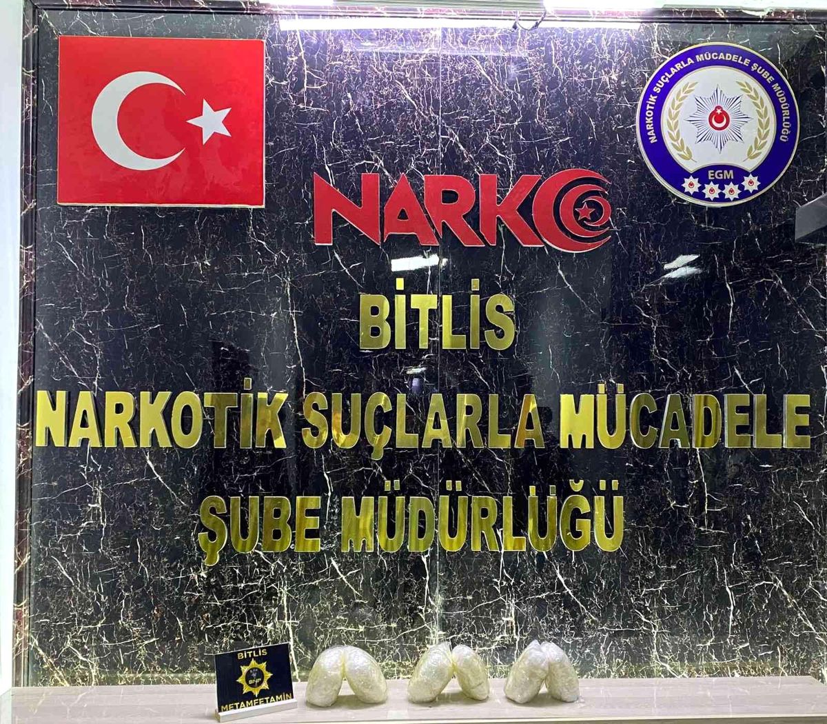Bitlis\'te 3 kilogram sentetik uyuşturucu ele geçirildi
