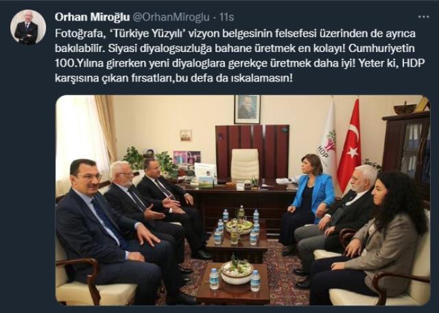 AK Partili isimden fotoğraflı paylaşım: HDP karşısına çıkan fırsatları, bu defa da ıskalamasın!