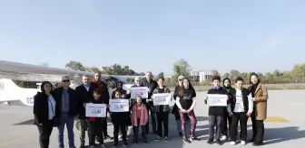 Hiç uçağa binmeyen lösemili çocuklar Samsun'a gökyüzünden baktı