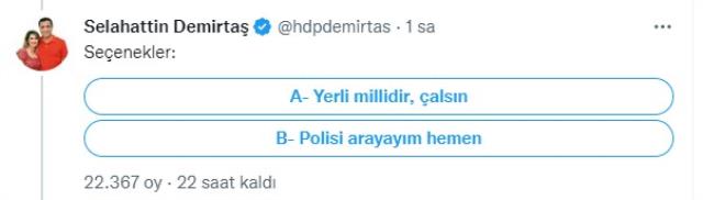 Selahattin Demirtaş'tan 4 soruluk anket Selahattin Demirtaş'tan 4 soruluk anket