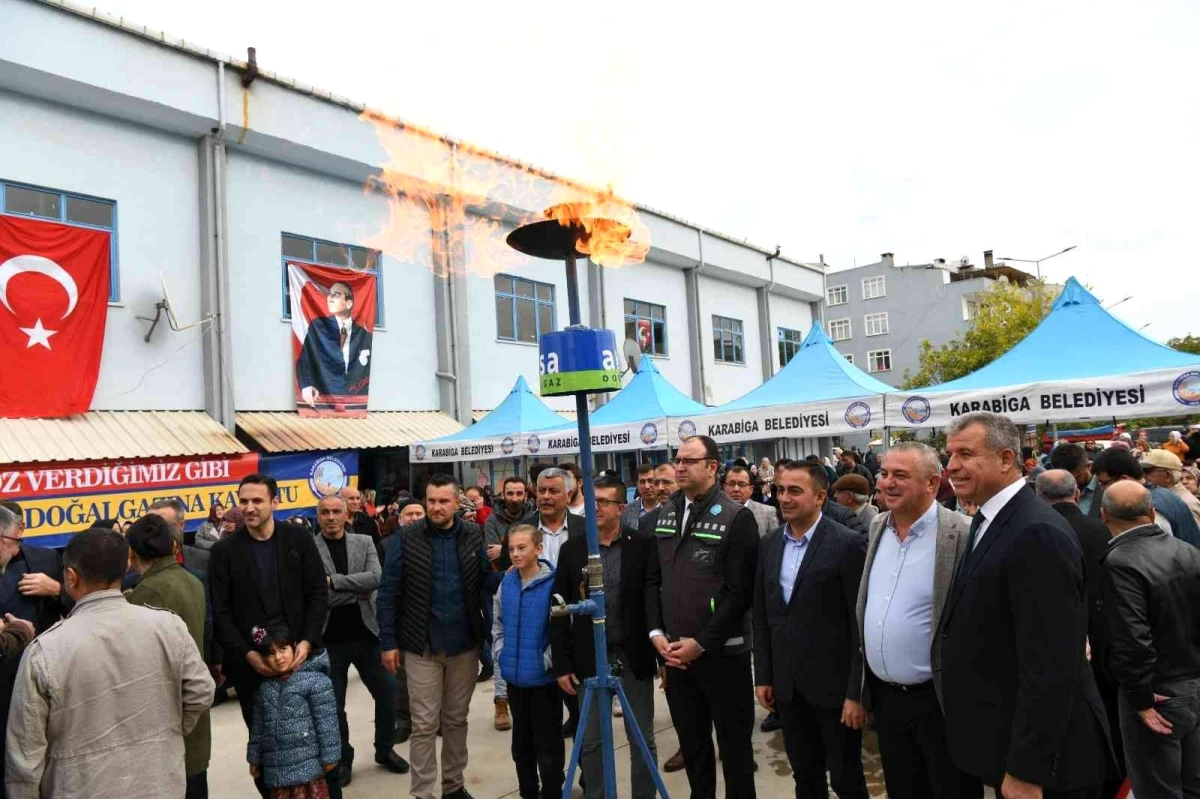 ÇANAKKALE - Karabiga Beldesinde doğal gaz altyapısı tamamlandı