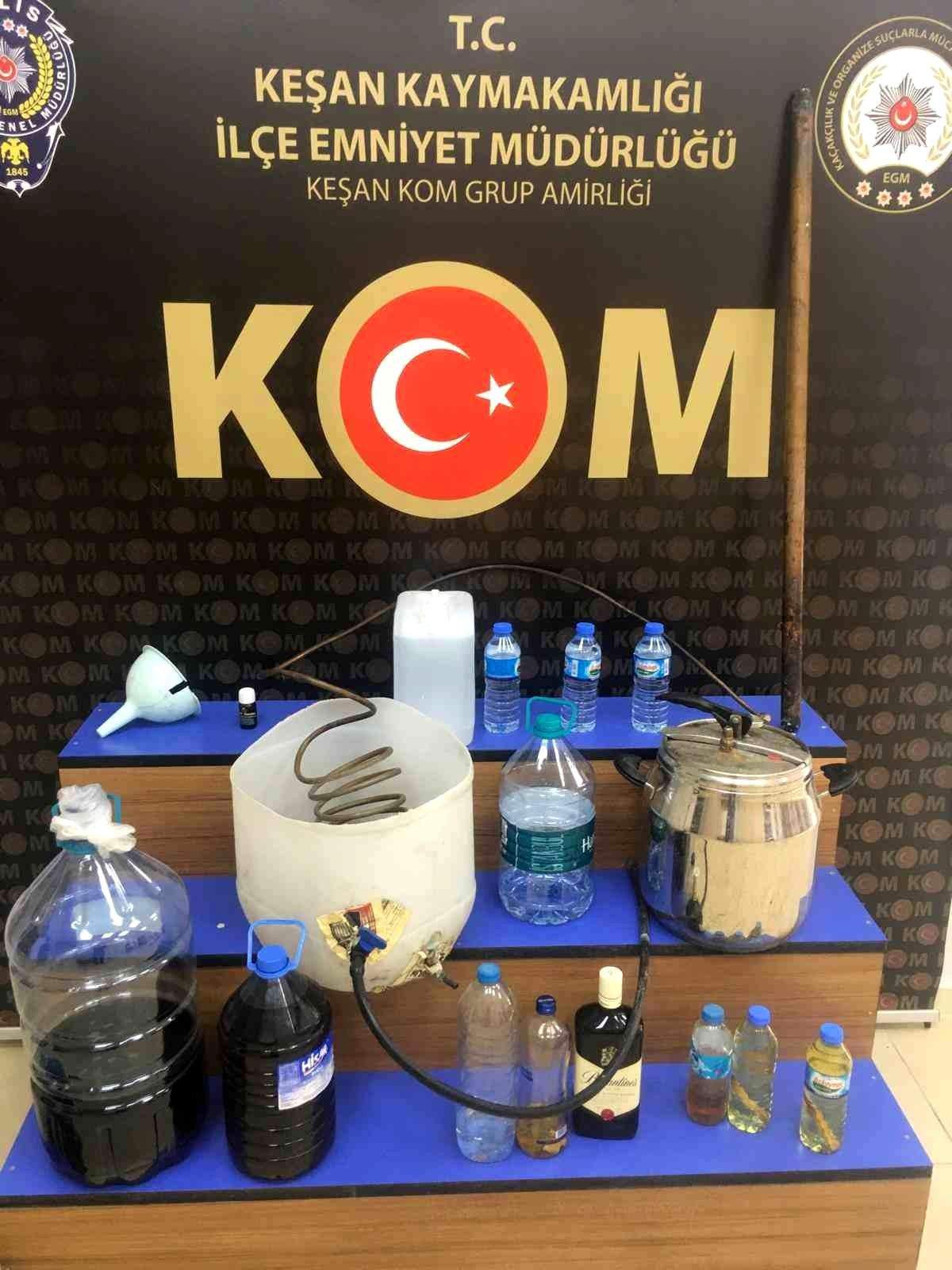 Keşan\'da sahte içki operasyonu