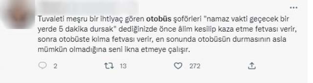 Yolcunun namaz molası talebi tartışma yarattı! Otobüs firmasının açıklaması ortalığı daha da karıştırdı
