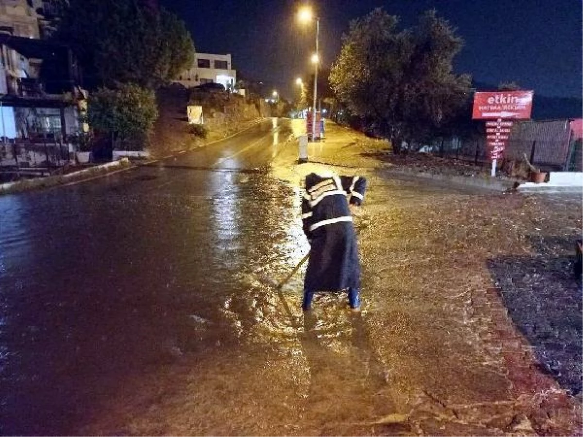 Bodrum\'daki yağmurda, 5 saatte metrekareye 41 kilogram yağış düştü