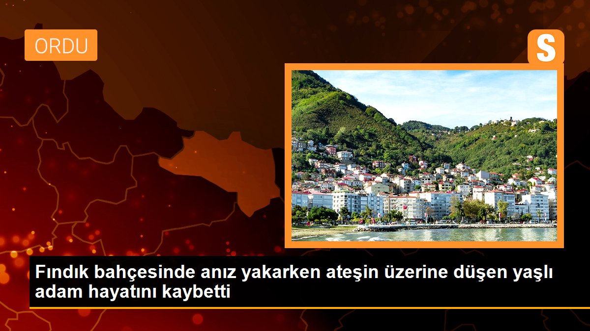 Fındık bahçesinde anız yakarken ateşin üzerine düşen yaşlı adam hayatını kaybetti