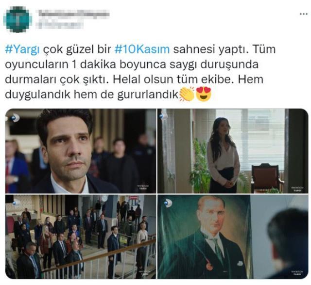 Yargı dizisine damga vuran 10 Kasım sahnesi! Dizi 1 dakikalığına durdu, herkes saygı duruşuna geçti