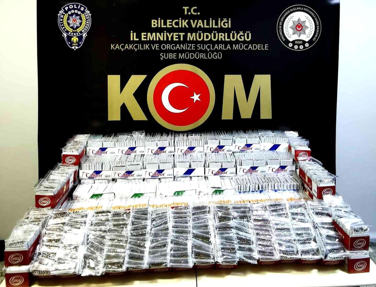 Bilecik\'te 39 bin 920 adet dolu makaron ele geçirildi