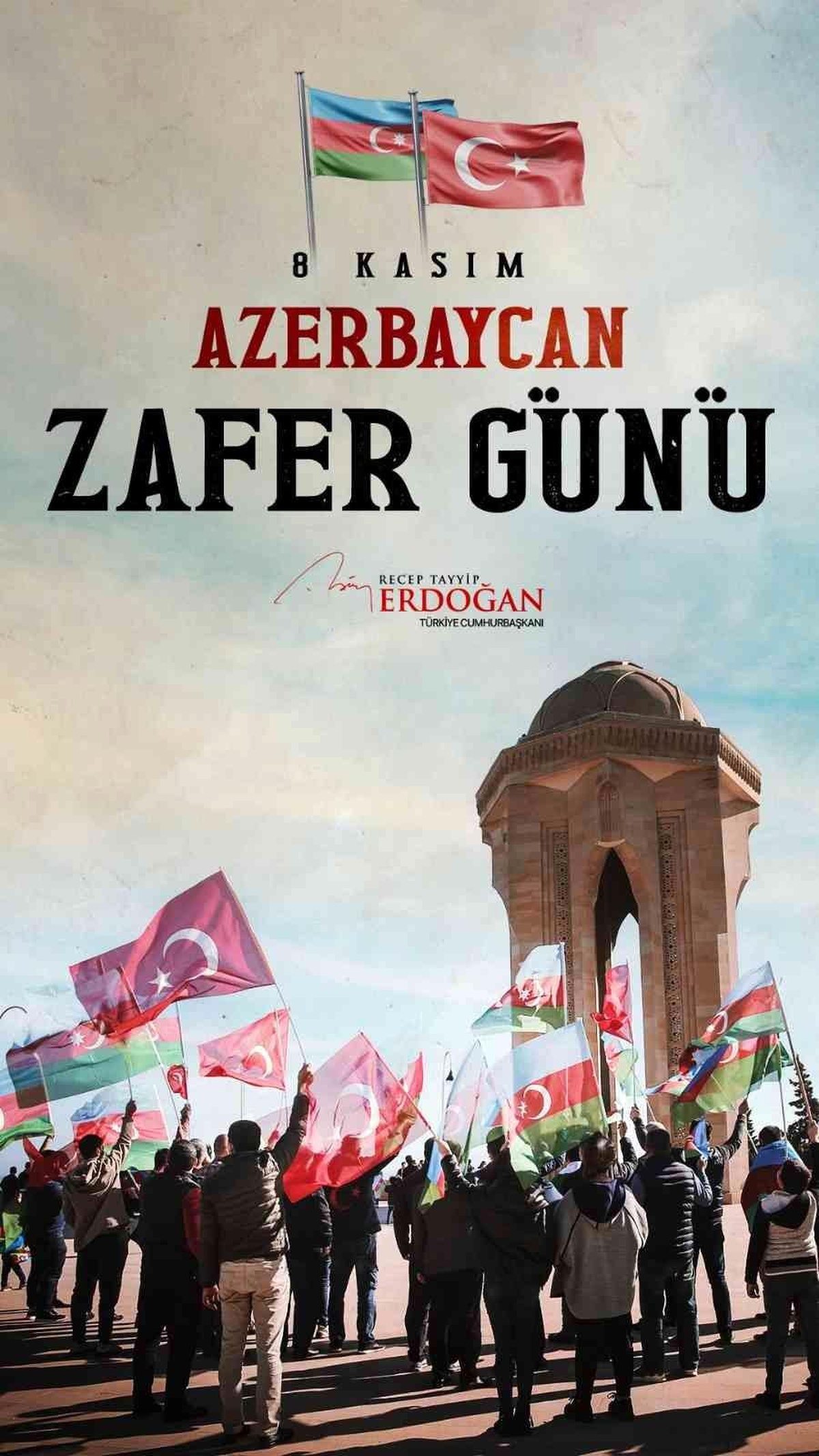 Cumhurbaşkanı Erdoğan Azerbaycan\'ın 8 Kasım Zafer Günü\'nü kutladı