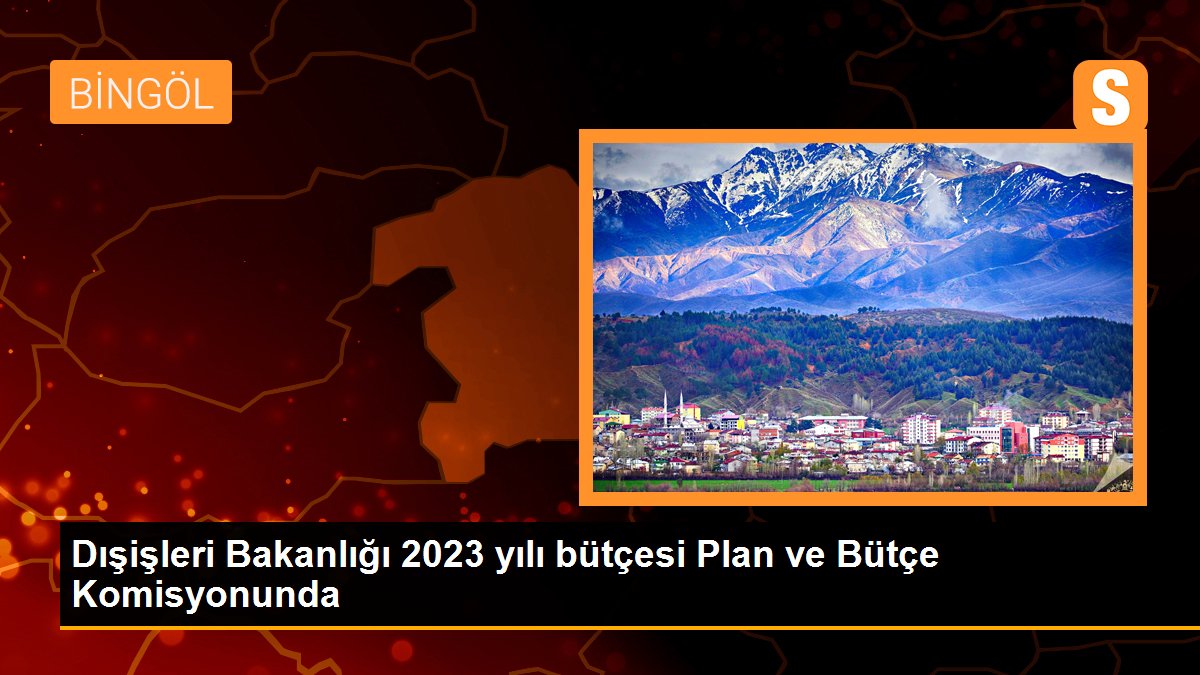 Dışişleri Bakanlığı 2023 yılı bütçesi Plan ve Bütçe Komisyonunda