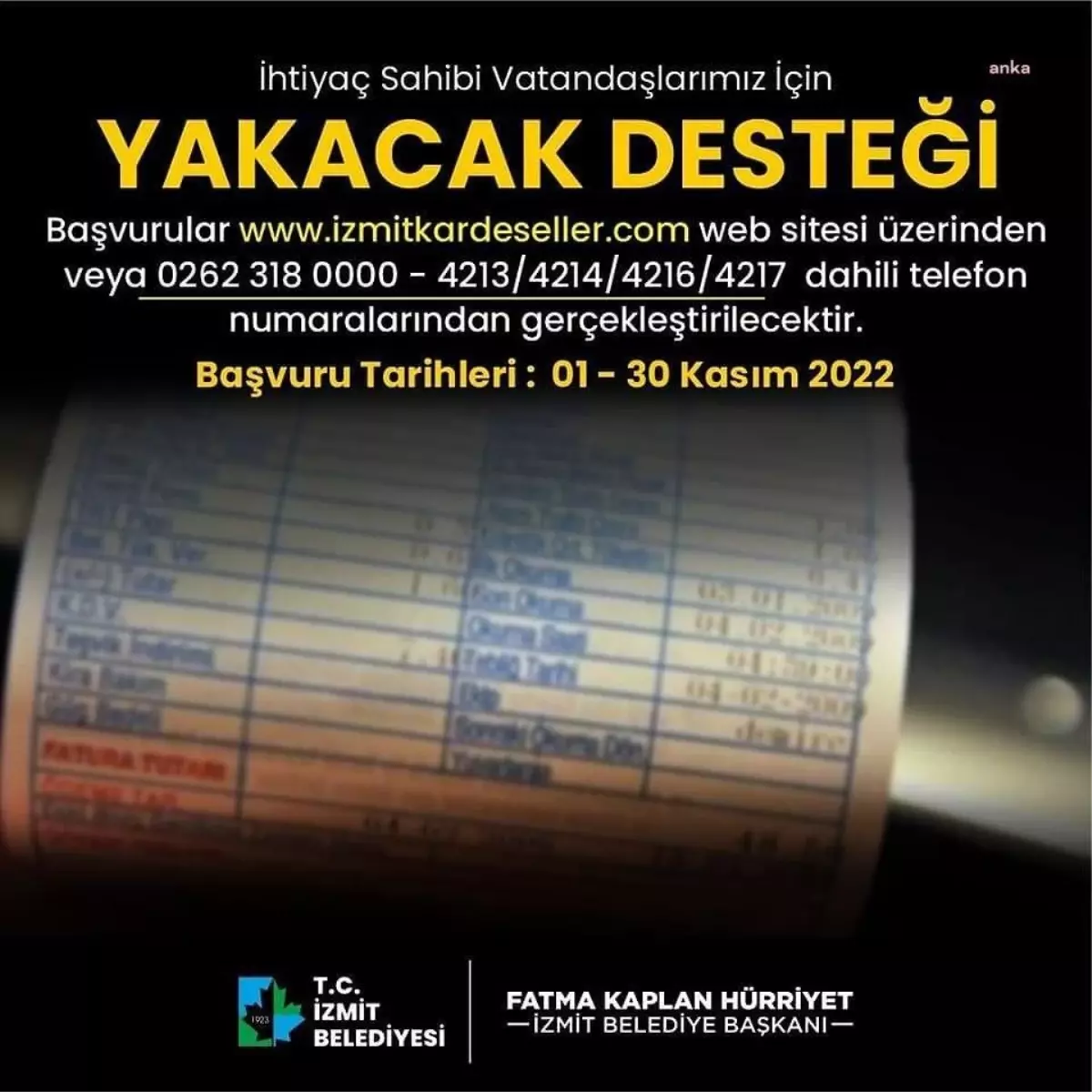 İzmit Belediyesi\'nin Yakacak Desteği Başvuruları Devam Ediyor