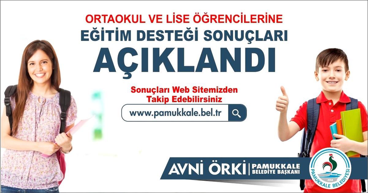 Pamukkale Belediyesi\'nin eğitim yardımı sonuçları açıklandı