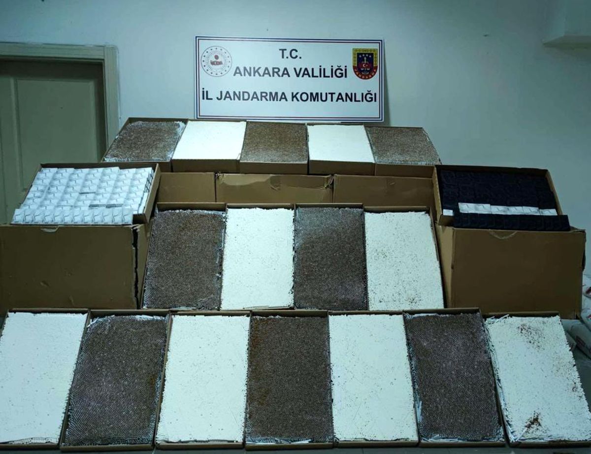 Ankara\'da 400 bini aşkın dolu makaron ele geçirildi