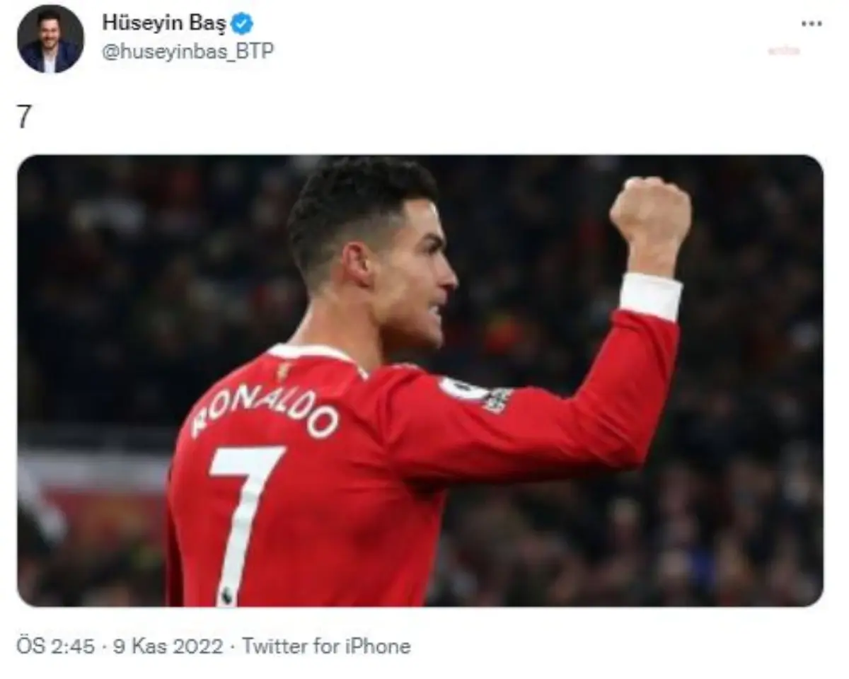 Btp Genel Başkanı Hüseyin Baş\'tan Ronaldolu "7" Paylaşımı