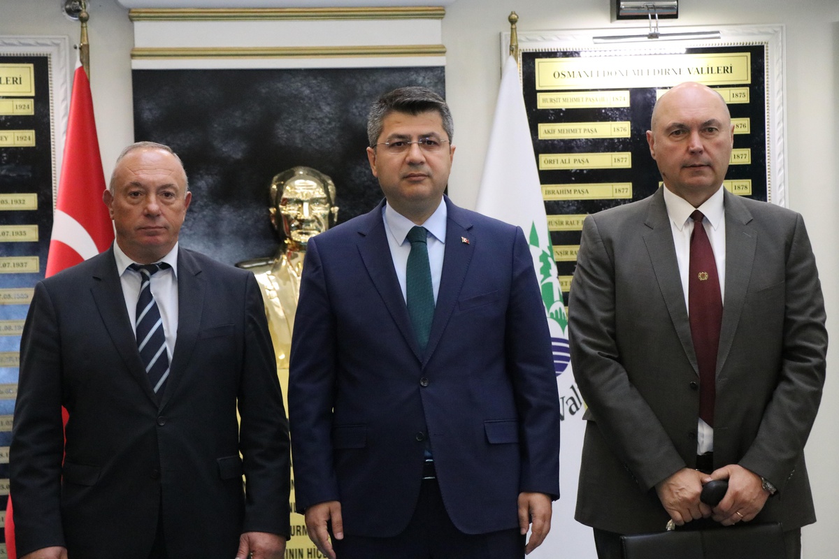 Edirne\'ye gelen Bulgaristan içişleri bakan yardımcıları Vali Kırbıyık\'la görüştü