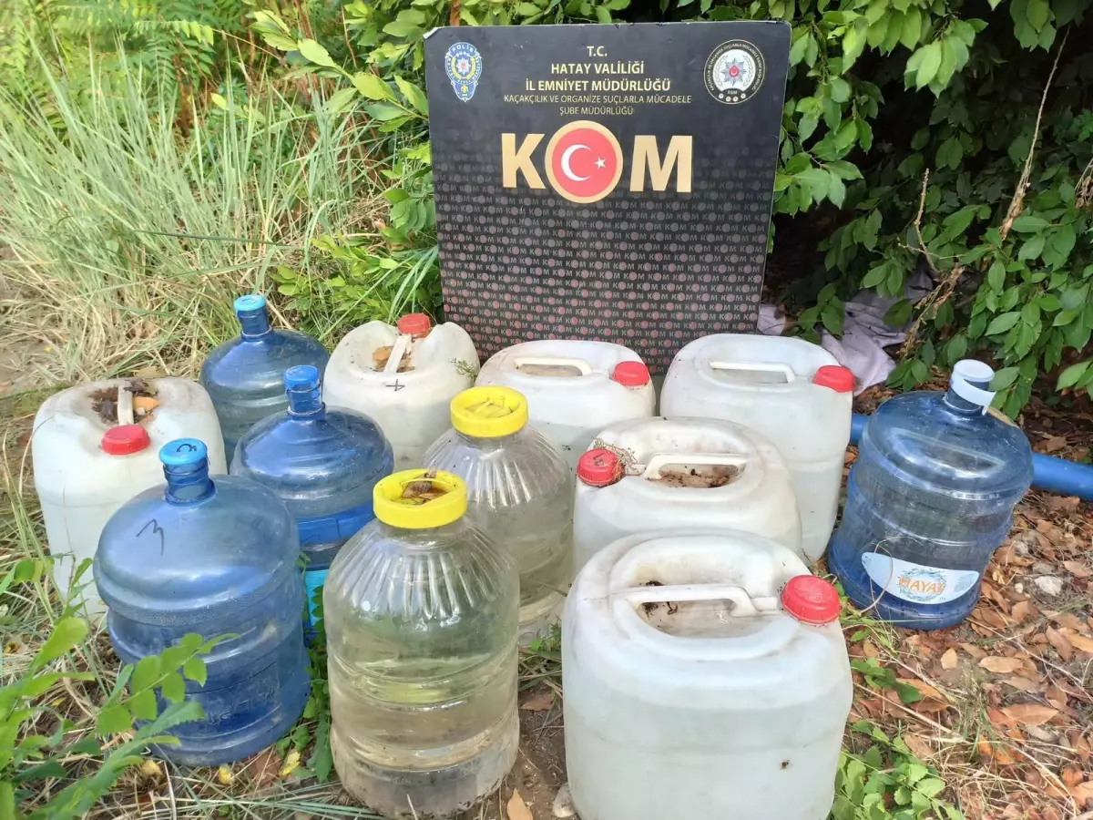 Hatay'da 1672 litre sahte içki ele geçirildi