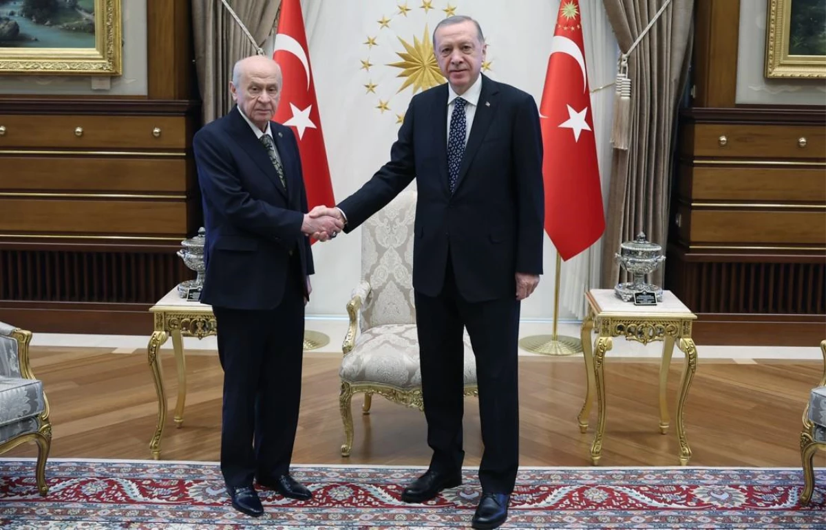 Cumhurbaşkanı Erdoğan, ittifak ortağı Bahçeli\'yi kabul etti