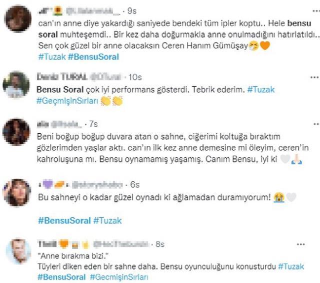 Bensu Soral, Tuzak dizisindeki performansıyla izleyicilerden tam not aldı