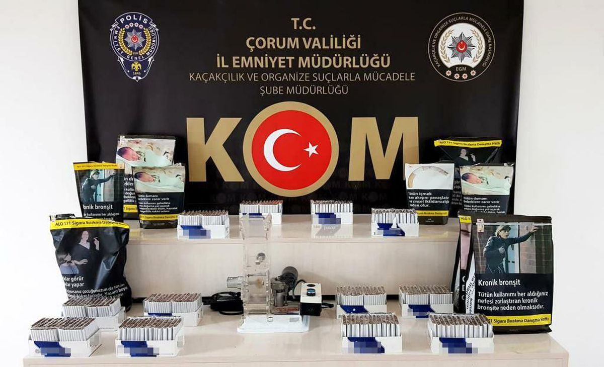 Çorum\'da kaçak sigara operasyonu