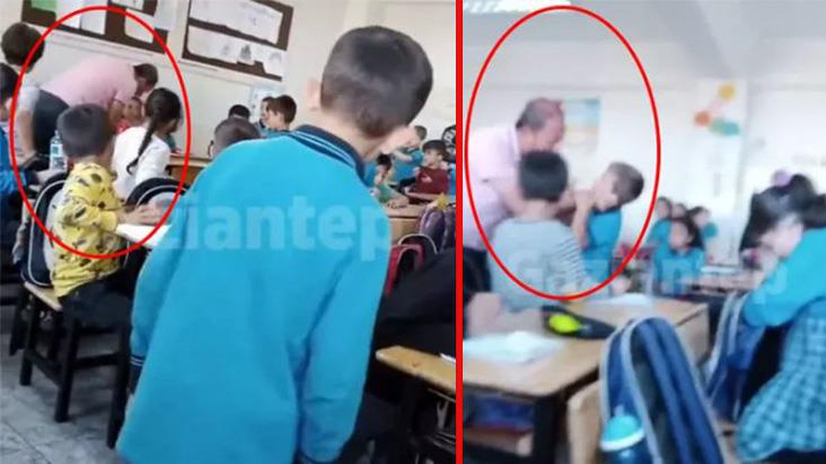 Böyle öğretmen olmaz olsun! Gaziantep\'te bir ilkokul öğretmeni, "Sen kimsin lan" diyerek öğrencisinin boğazına sarıldı